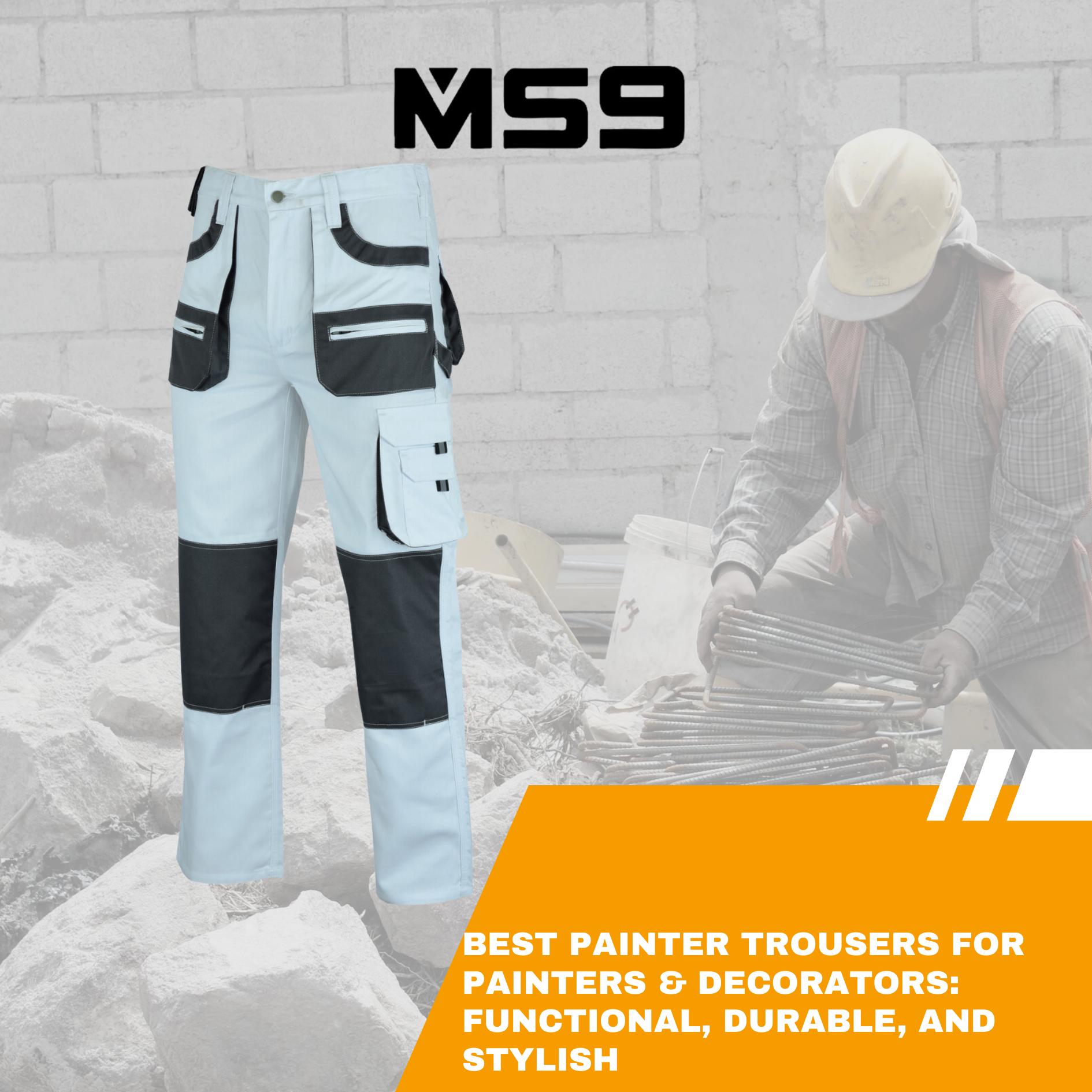 MS9 1155 Top Durable Work Trousers for Men